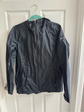 Columbia Black Packable Hooded Rain Jacket